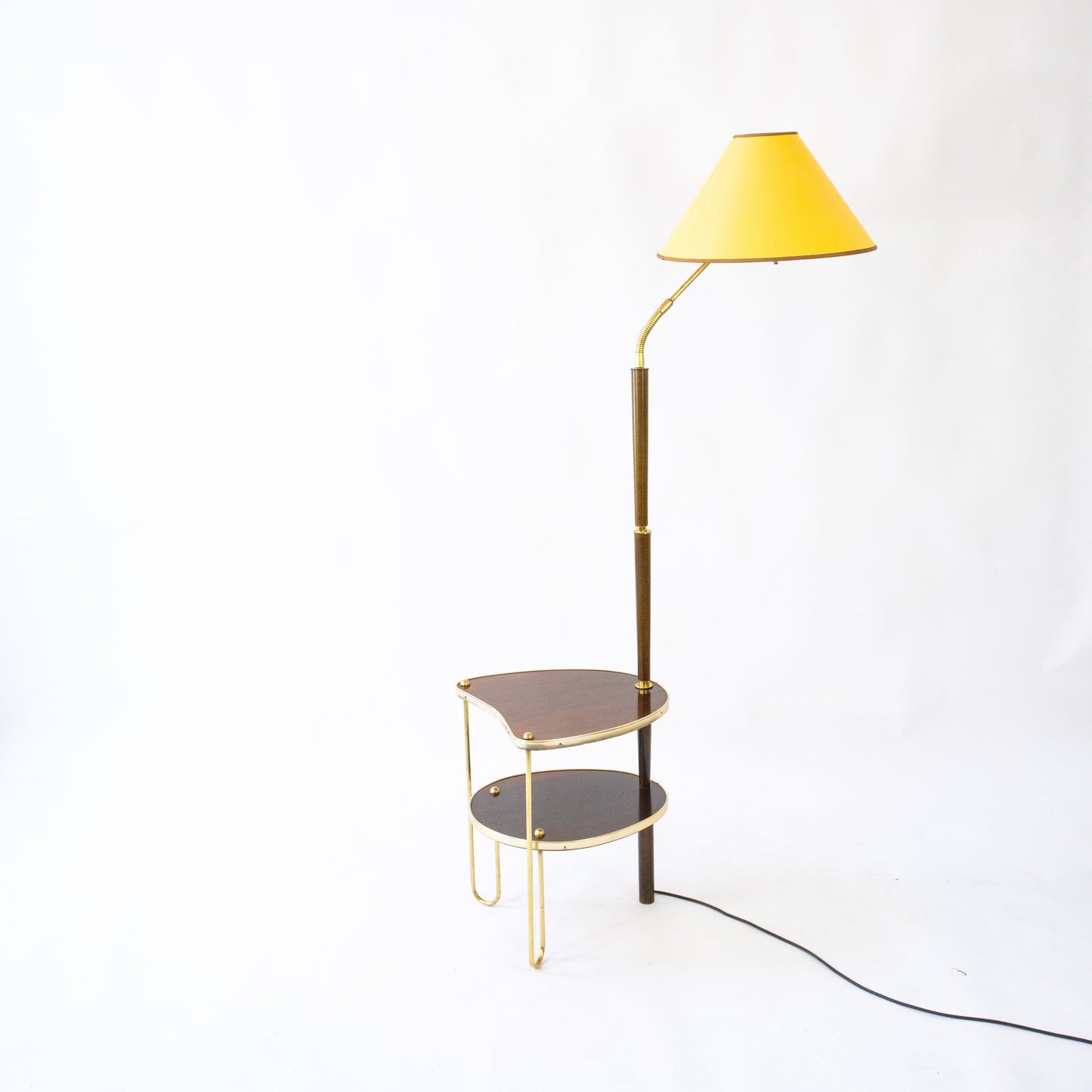 Vintage Stehlampe mit integriertem Beistelltisch