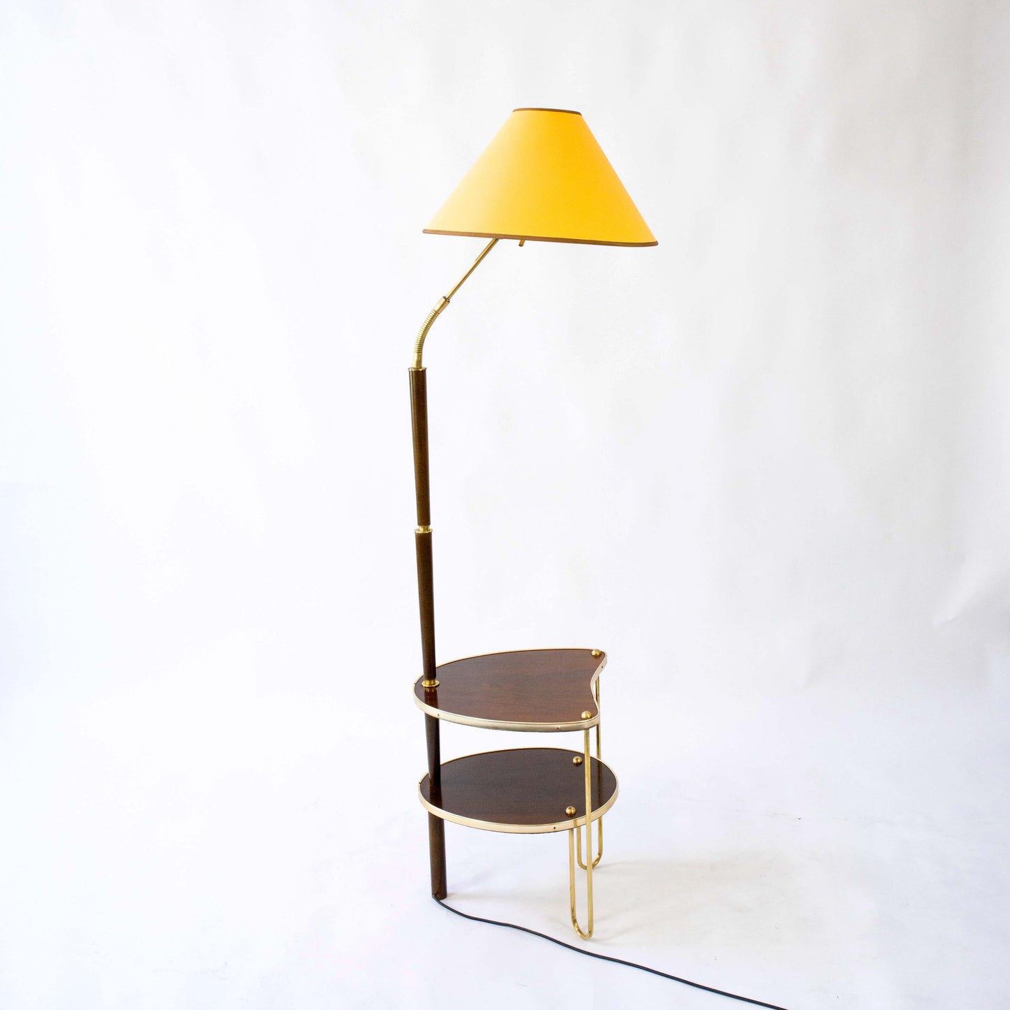 Vintage Stehlampe mit integriertem Beistelltisch