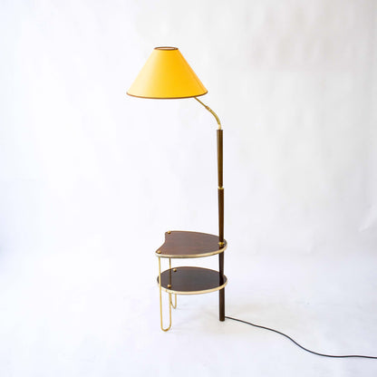 Vintage Stehlampe mit integriertem Beistelltisch