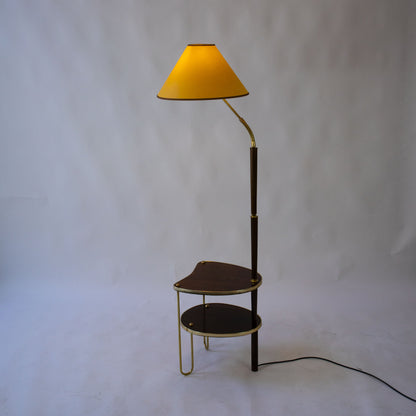 Vintage Stehlampe mit integriertem Beistelltisch