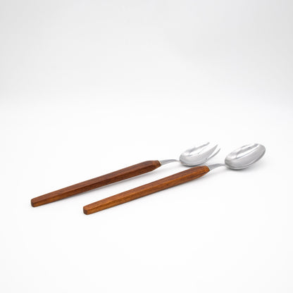 Vintage Salatbesteck mit Teakgriff