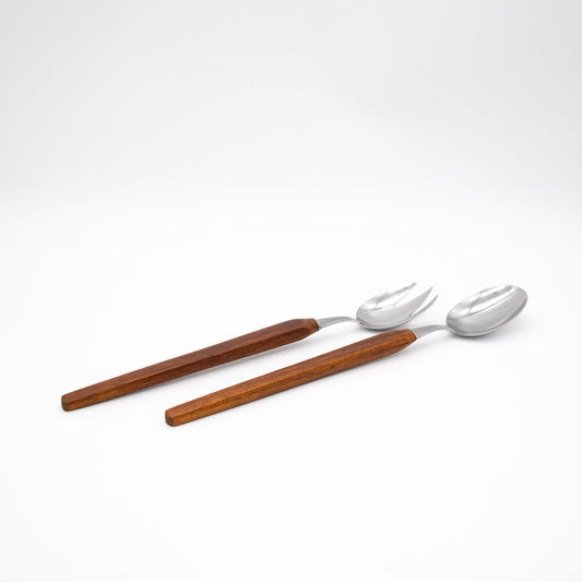 Vintage Salatbesteck mit Teakgriff