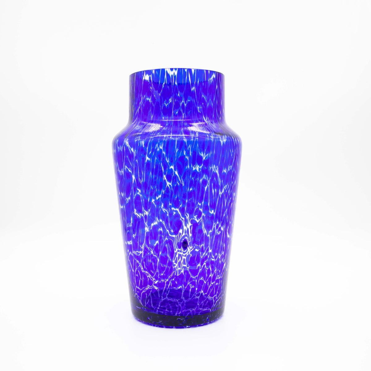 Vintage Vase Murano kobaltblau marmoriert