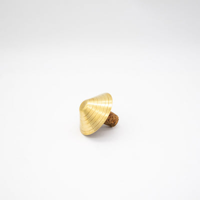 Vintage conical brass bottle stopper