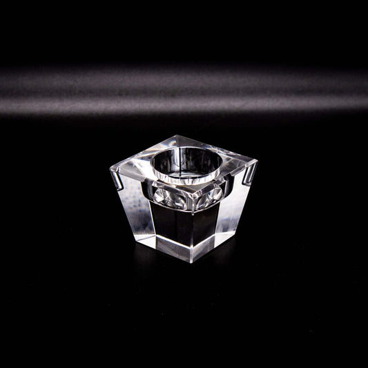 Vintage Teelichthalter aus geschliffenem Glas