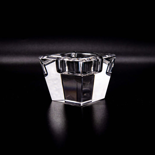 Vintage Teelichthalter aus geschliffenem Glas