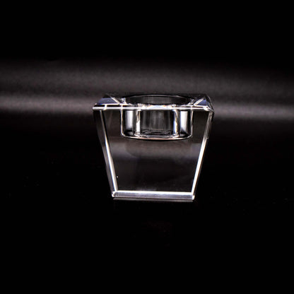 Vintage Teelichthalter aus geschliffenem Glas