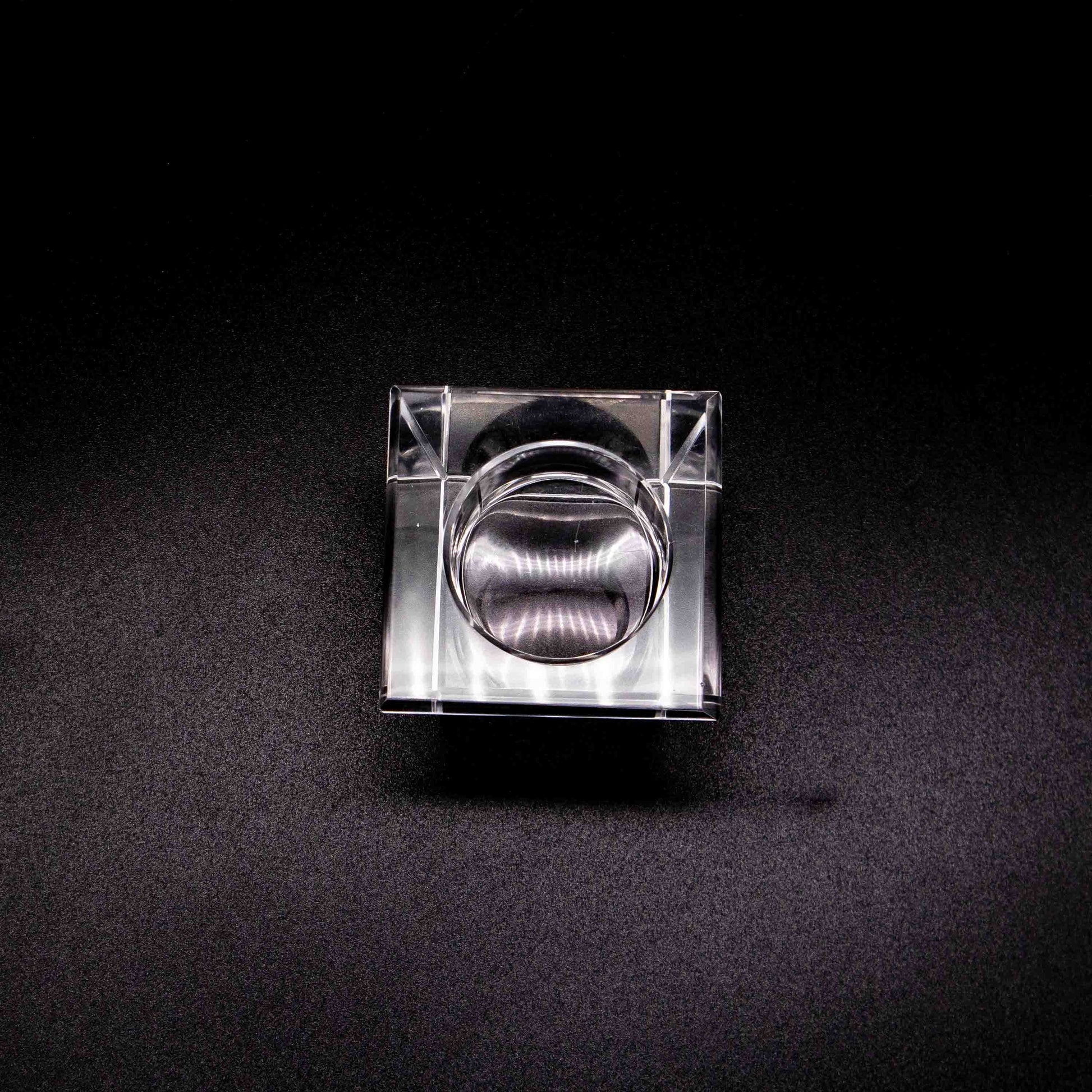 Vintage Teelichthalter aus geschliffenem Glas