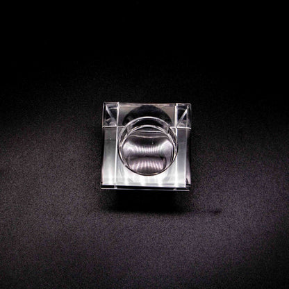 Vintage Teelichthalter aus geschliffenem Glas