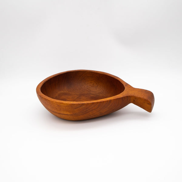 Vintage Schale aus Teak mit Griff