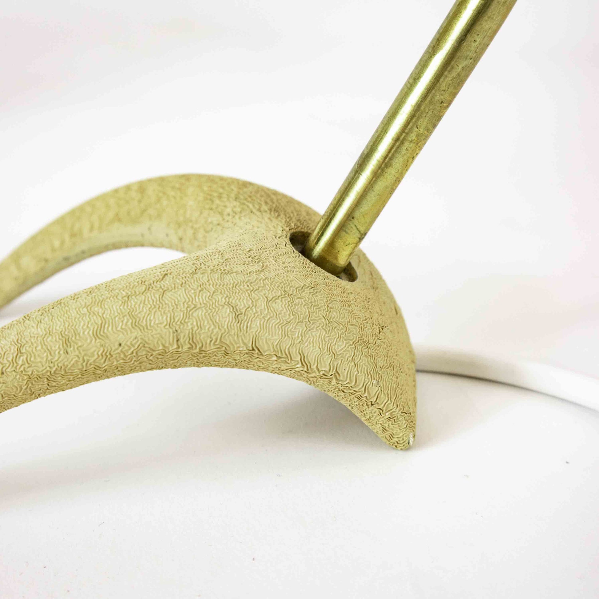 Vintage 2 Stück Krähenfuß Tischlampen Paar von Karl-Heinz Kinsky, Detailansicht Fuß