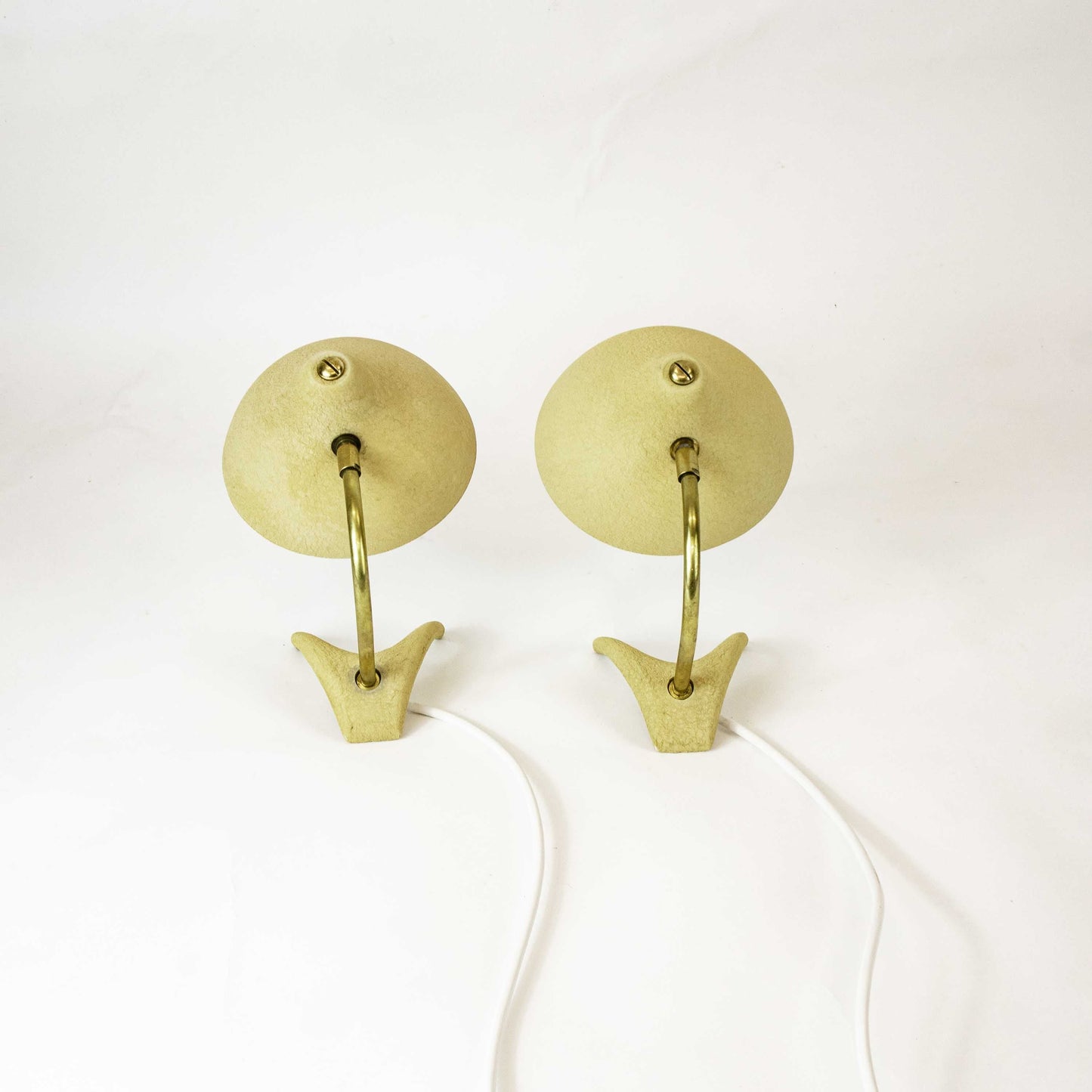 Vintage 2 Stück Krähenfuß Tischlampen Paar von Karl-Heinz Kinsky, Rückseite