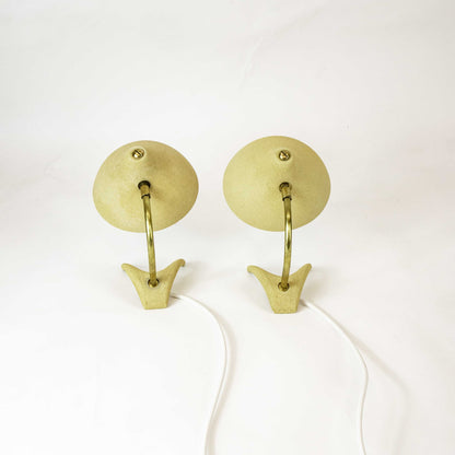 Vintage 2 Stück Krähenfuß Tischlampen Paar von Karl-Heinz Kinsky, Rückseite