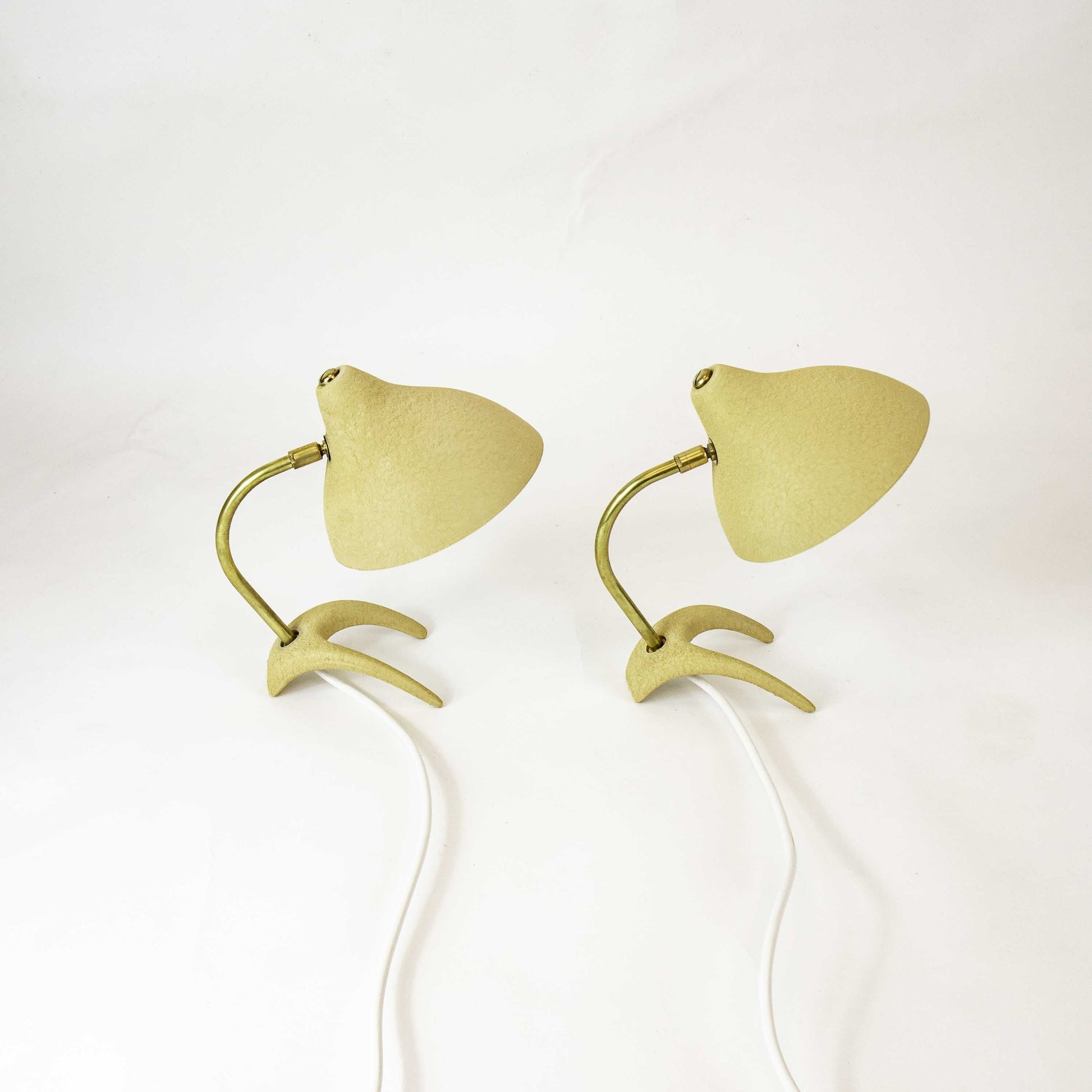 Vintage 2 Stück Krähenfuß Tischlampen Paar von Karl-Heinz Kinsky, Seitenansicht rechts