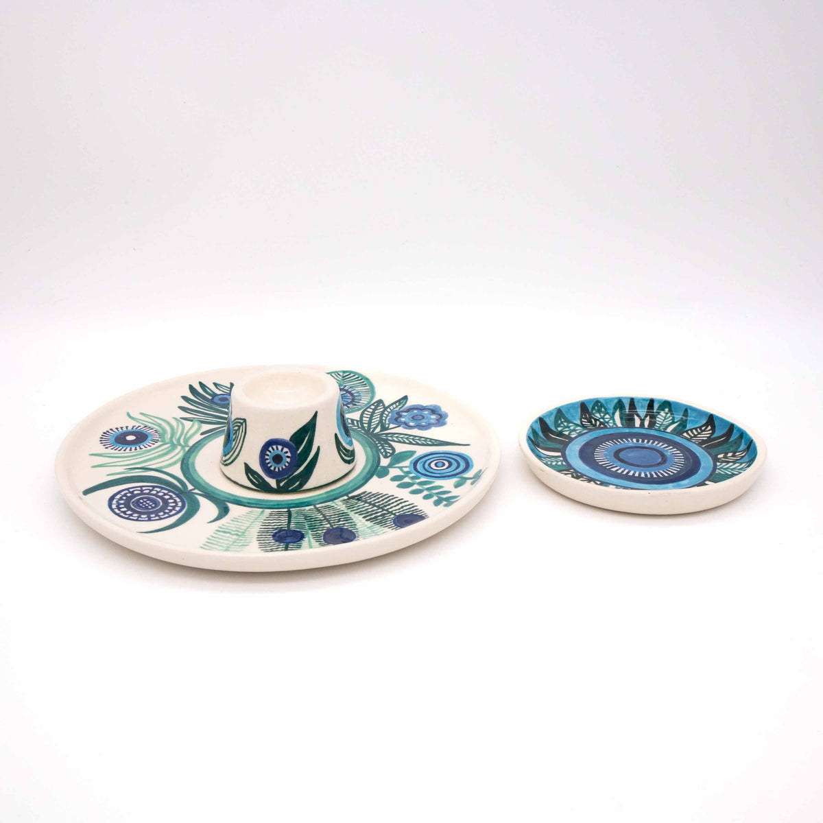 Vintage Frühstücksset Keramik floral Set von 4
