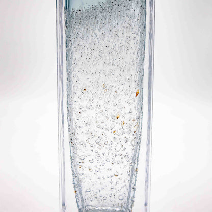 Vintage Blockvase mit Luftblasen Dekor, Detailansicht