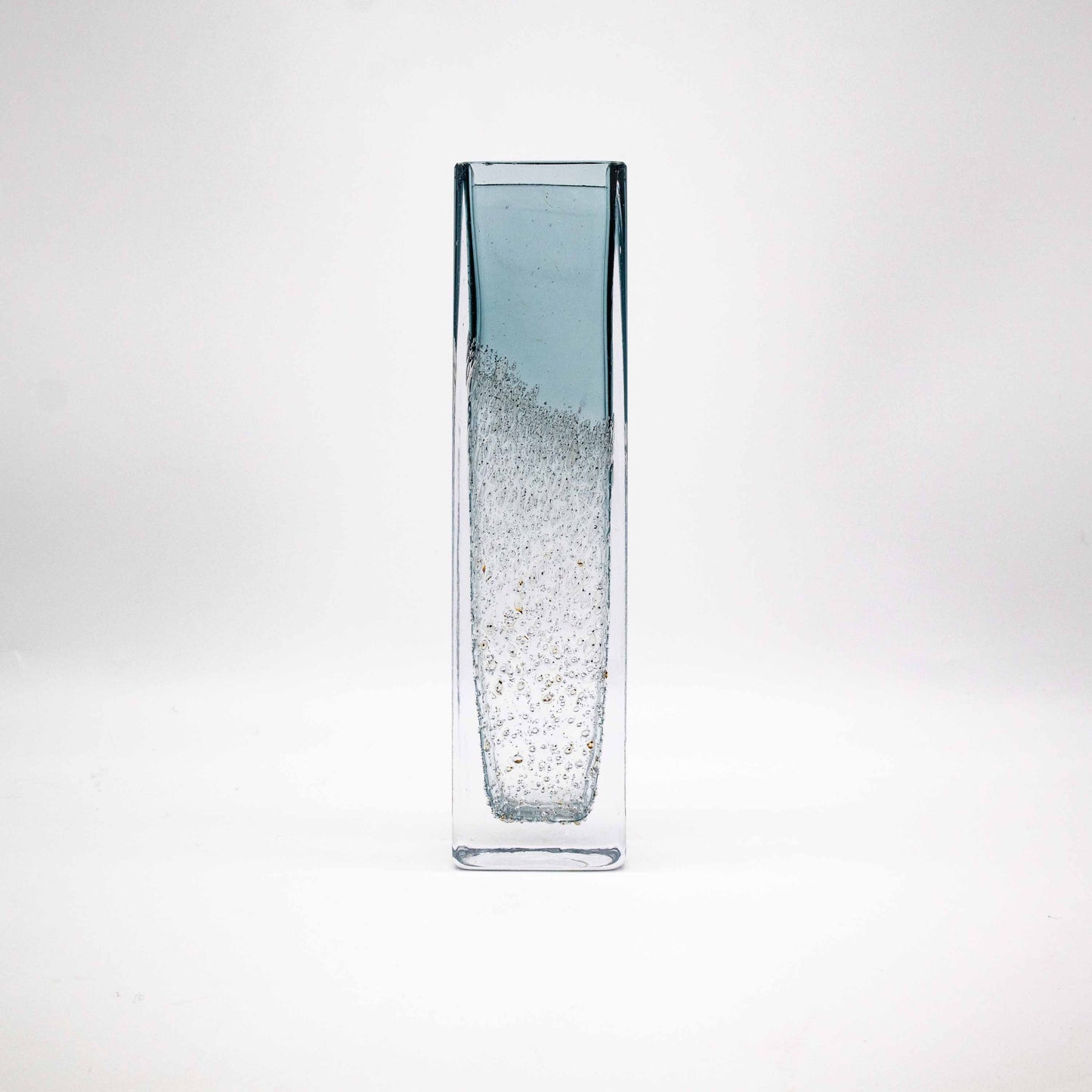 Vintage Blockvase mit Luftblasen Dekor, Rückseite 2