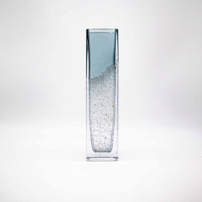 Vintage Blockvase mit Luftblasen Dekor, Vorderseite