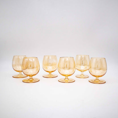 Vintage Cognacschwenker Set von 6 in Regenschirmhalterung