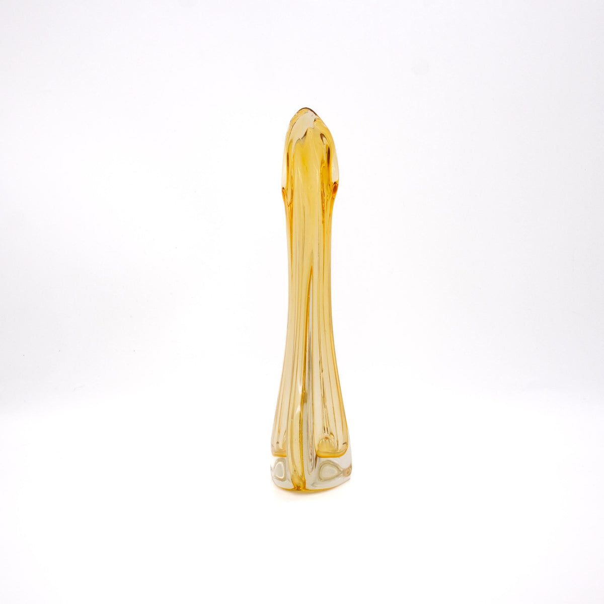 Vintage Murano Sommerso Vase Gelb