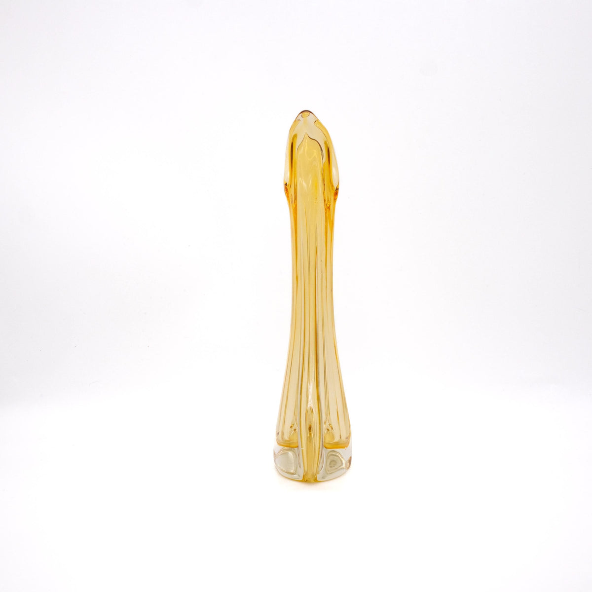 Vintage Murano Sommerso Vase Gelb