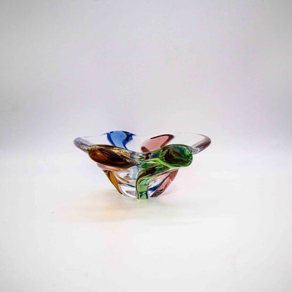 Vintage Glasschale "Rhapsody" von Frantisek Zemek für Mstisov, Seitenansicht links