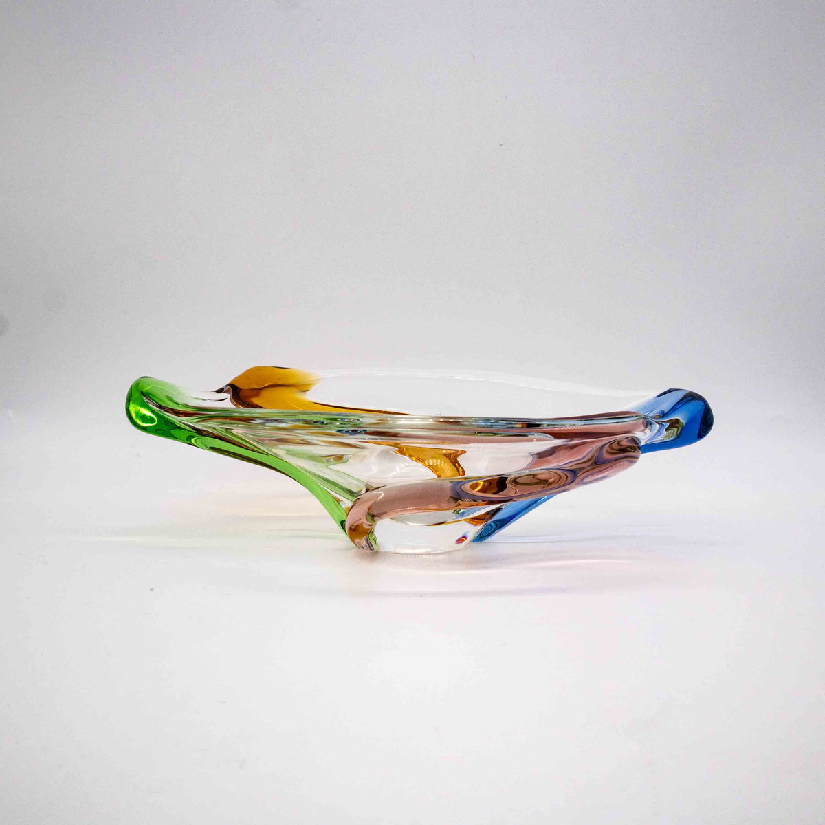 Vintage Glasschale "Rhapsody" von Frantisek Zemek für Mstisov, Seitenansicht rechts