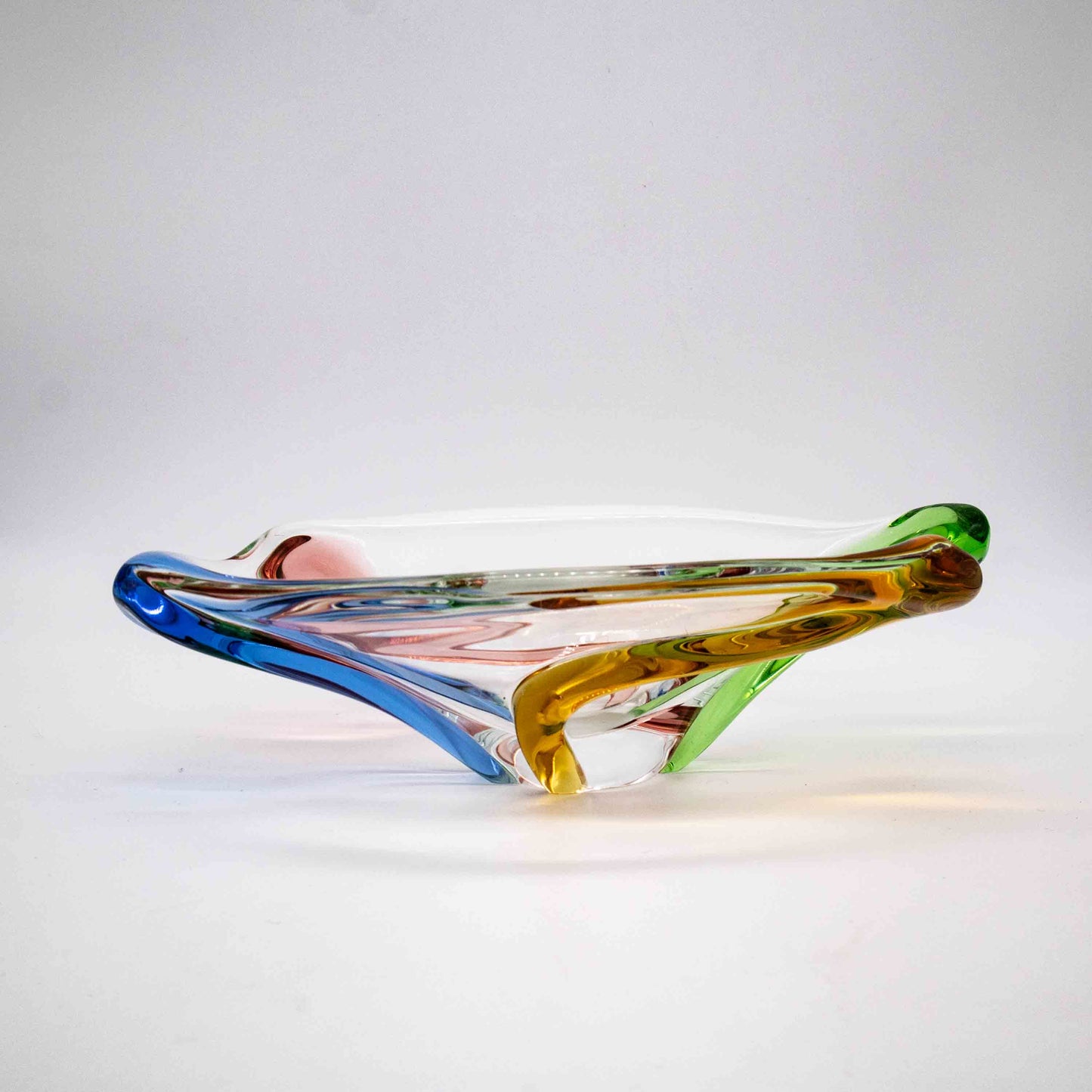 Vintage Glasschale "Rhapsody" von Frantisek Zemek für Mstisov, Vorderseite