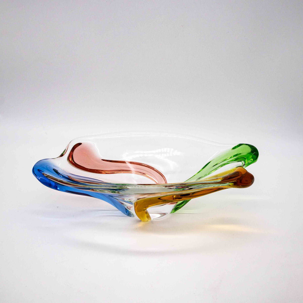 Vintage Glasschale "Rhapsody" von Frantisek Zemek für Mstisov, Vorderseite 1