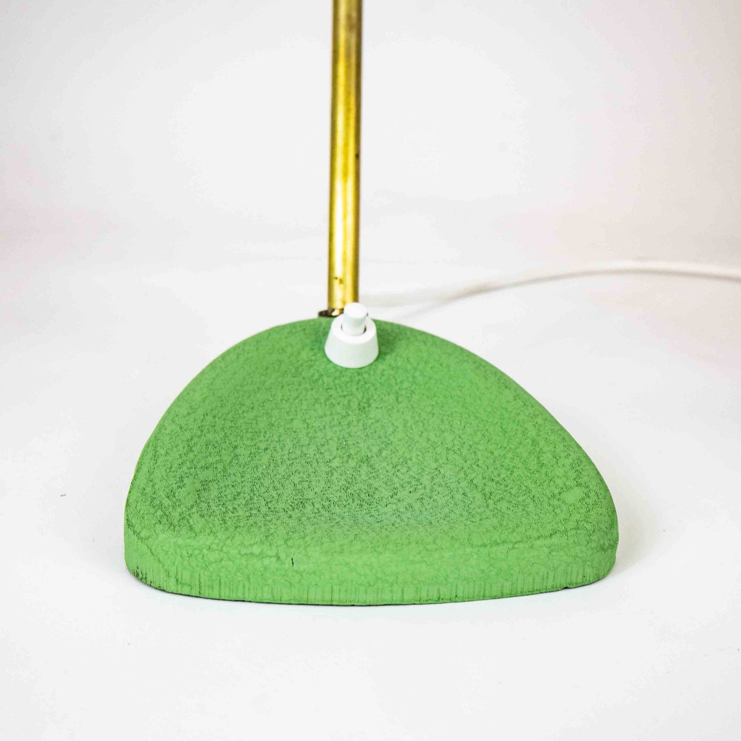 Vintage Grüne Vintage Tischlampe von Nikoll, Detailansicht Fuß, Vorderseite