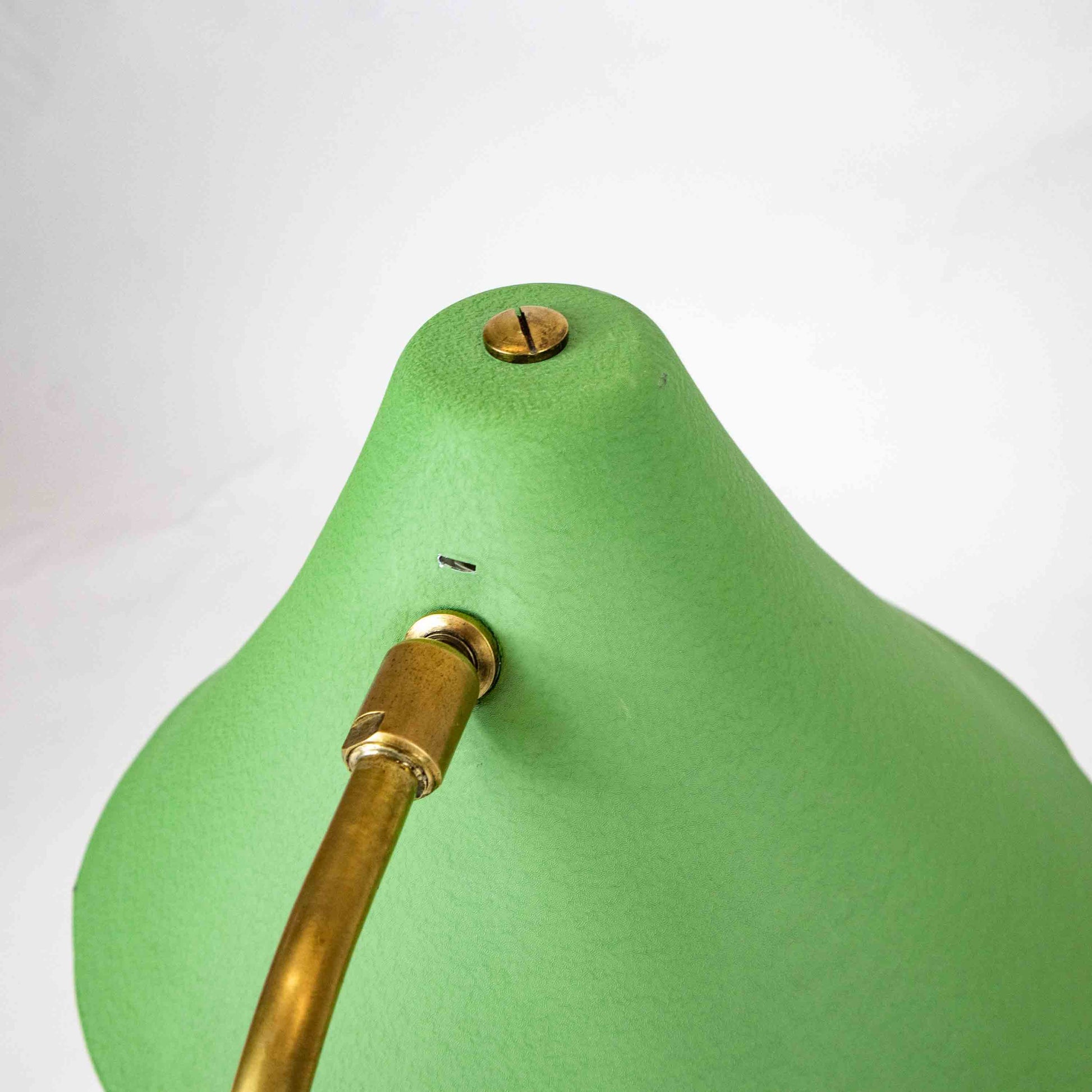 Vintage Grüne Vintage Tischlampe von Nikoll, Detailansicht Schirm