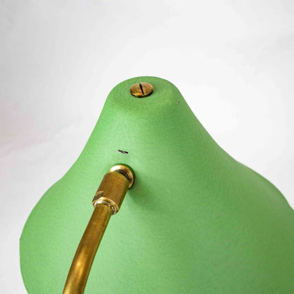 Vintage Grüne Vintage Tischlampe von Nikoll, Detailansicht Schirm