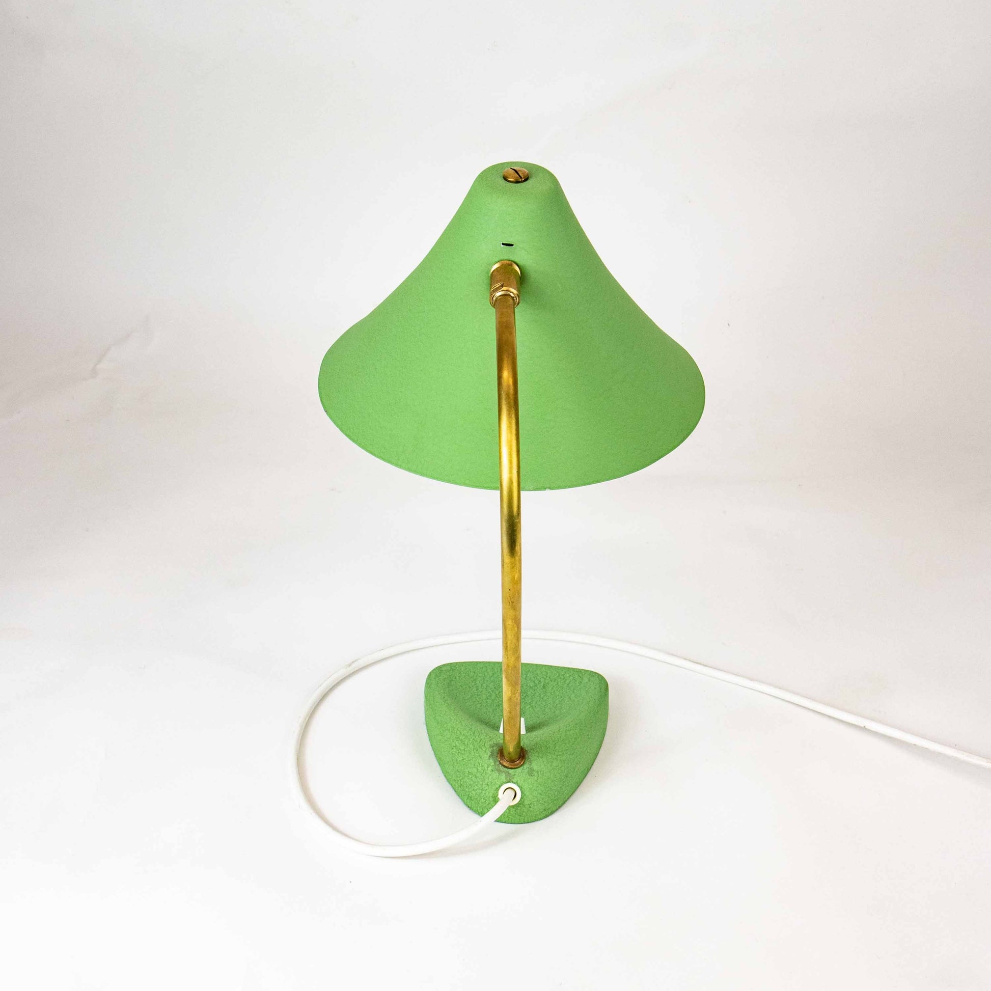 Vintage Grüne Vintage Tischlampe von Nikoll, Rückseite