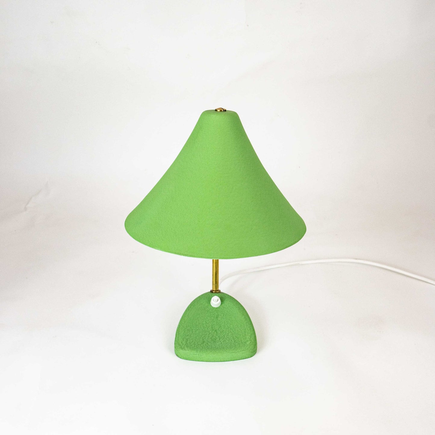 Vintage Grüne Vintage Tischlampe von Nikoll, Vorderseite