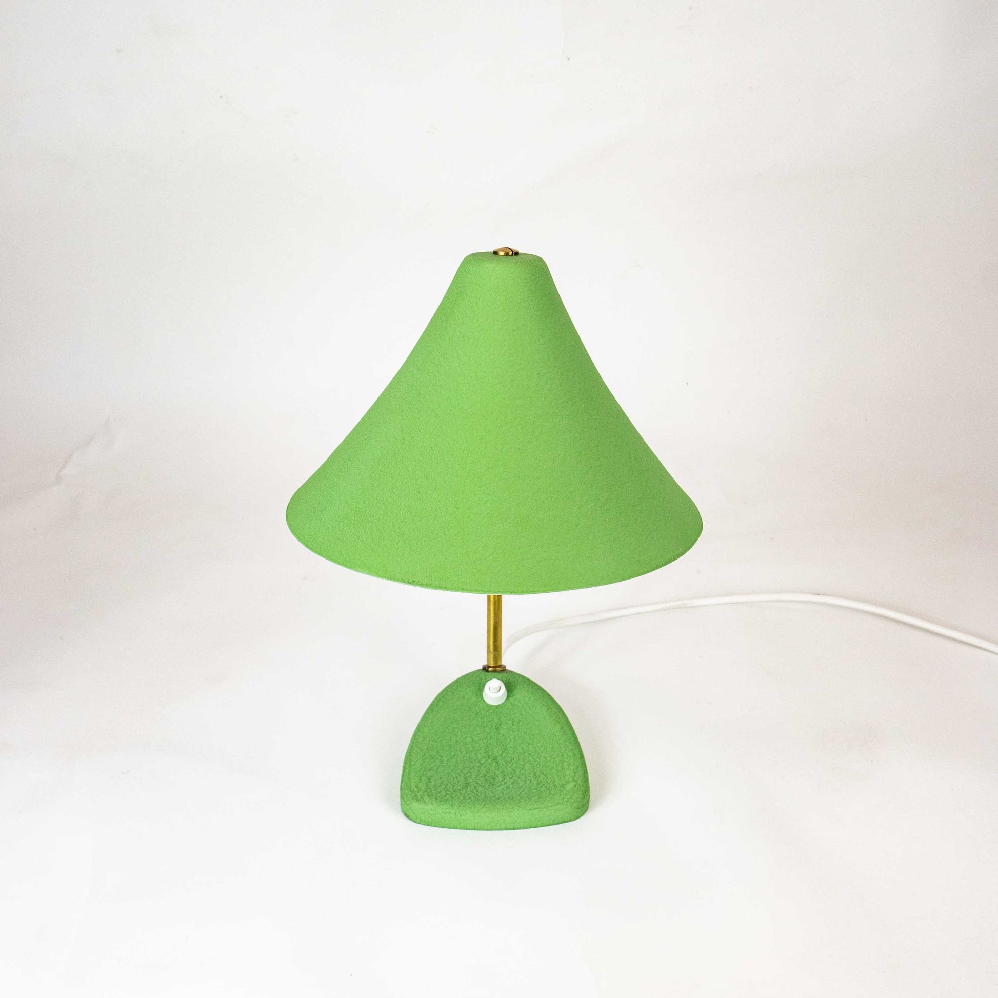 Vintage Grüne Vintage Tischlampe von Nikoll, Vorderseite