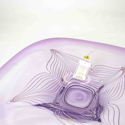 Vintage Große Neodymium Glas Schale von Adam Jablonski, Detailansicht 1