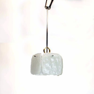 Vintage ice glass chandelier "Dürnstein" by JT Kalmar
