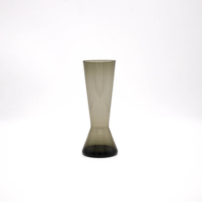 Small funnel vase smoked glass
