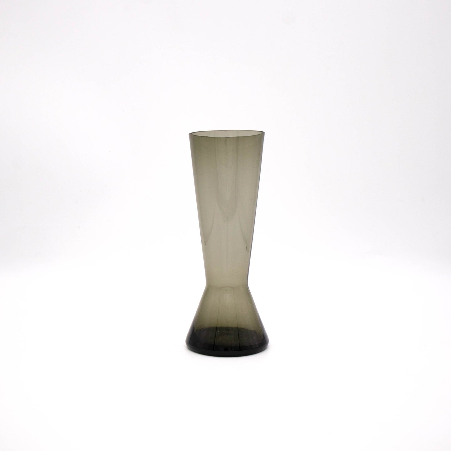 Small funnel vase smoked glass