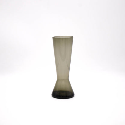 Small funnel vase smoked glass