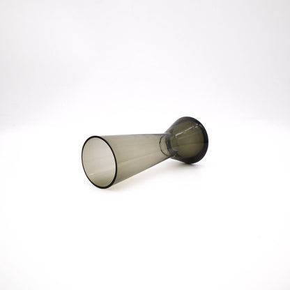 Small funnel vase smoked glass