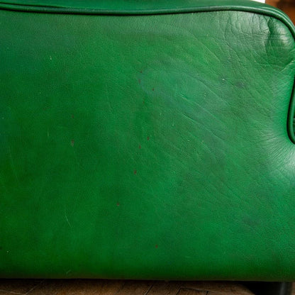 Vintage Lounge Chairs aus Leder grün