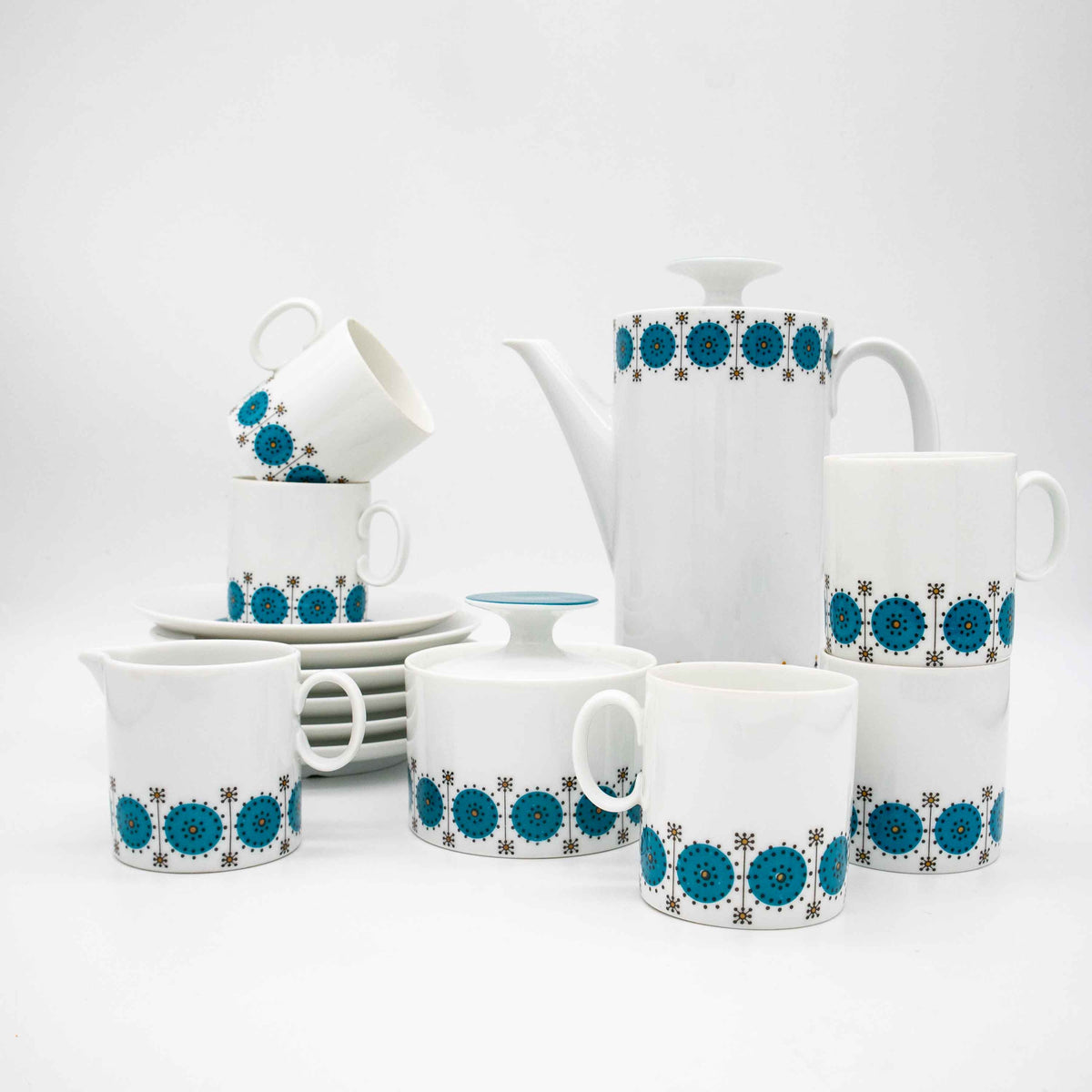 Vintage Porzellan Kaffeeservice Medaillon Smaragd Thomas – 2nd home