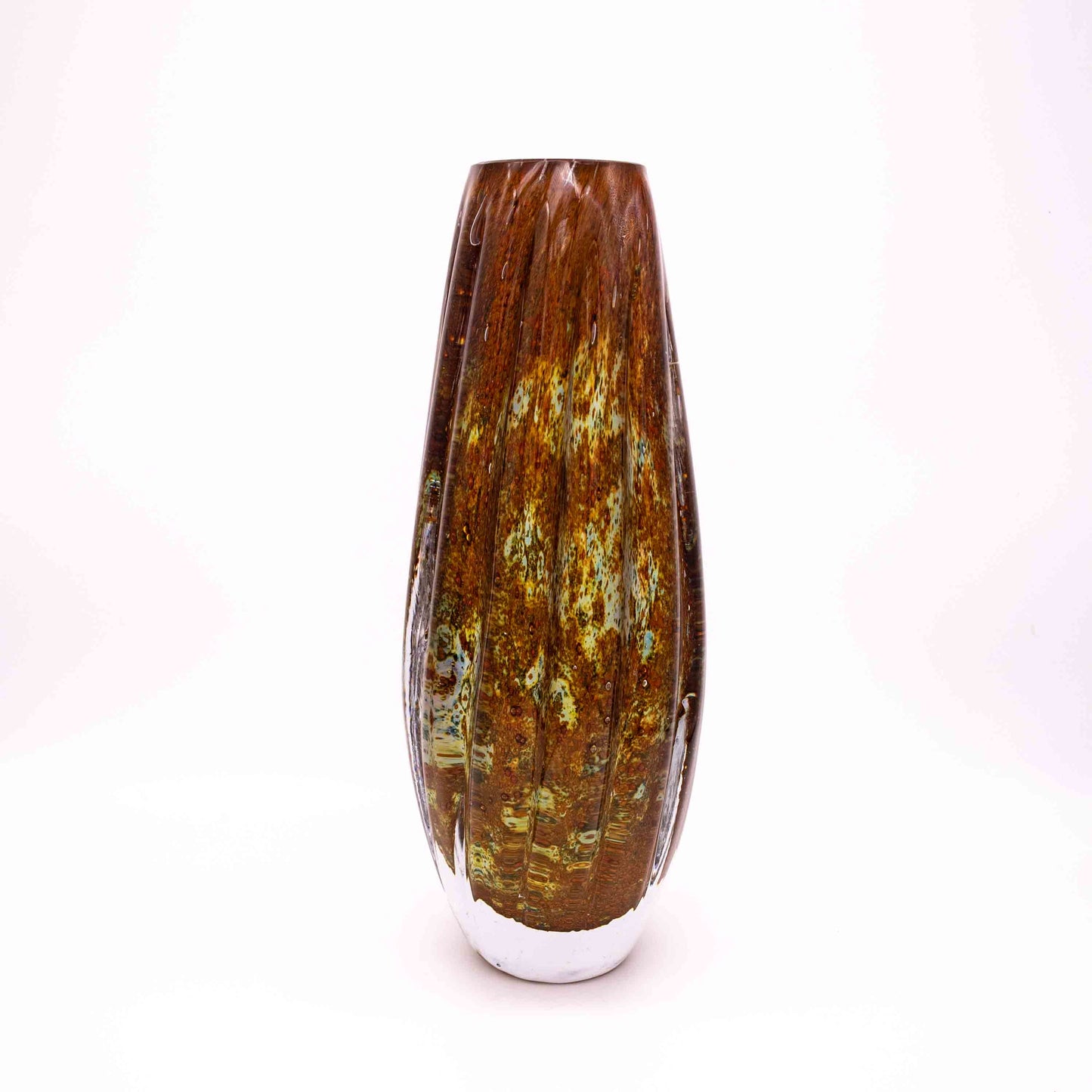 Vintage Schwere Gral Glas Vase von Karl Wiedmann, Rückseite