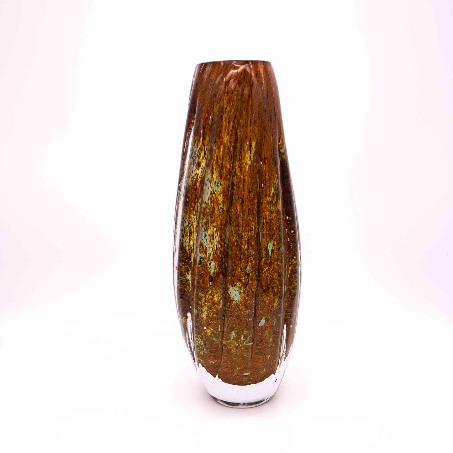 Vintage Schwere Gral Glas Vase von Karl Wiedmann, Seitenansicht links