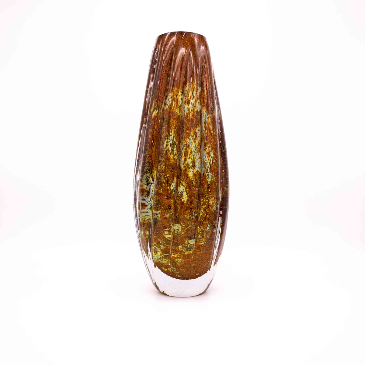 Vintage Schwere Gral Glas Vase von Karl Wiedmann, Vorderseite