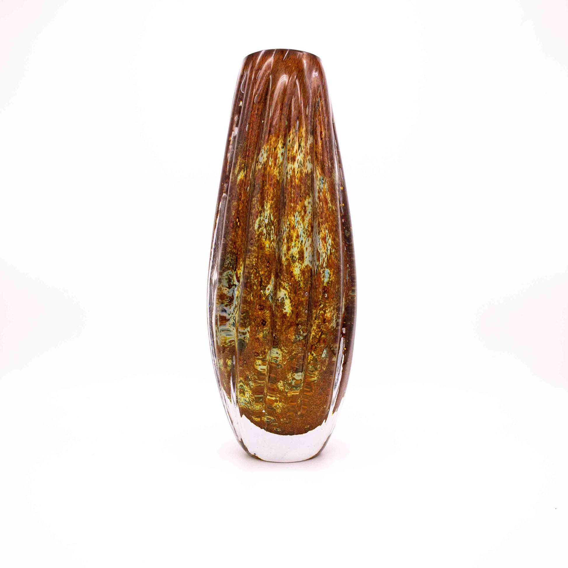 Vintage Schwere Gral Glas Vase von Karl Wiedmann, Vorderseite