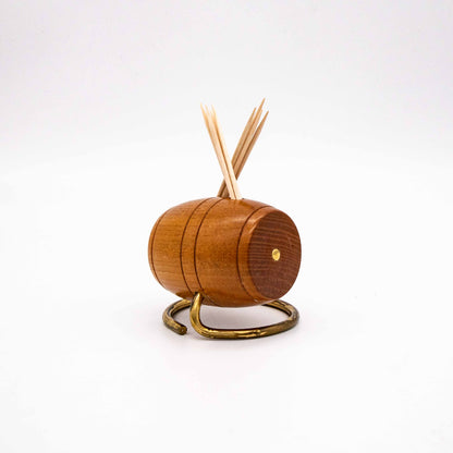Vintage barrel-shaped toothpick holder