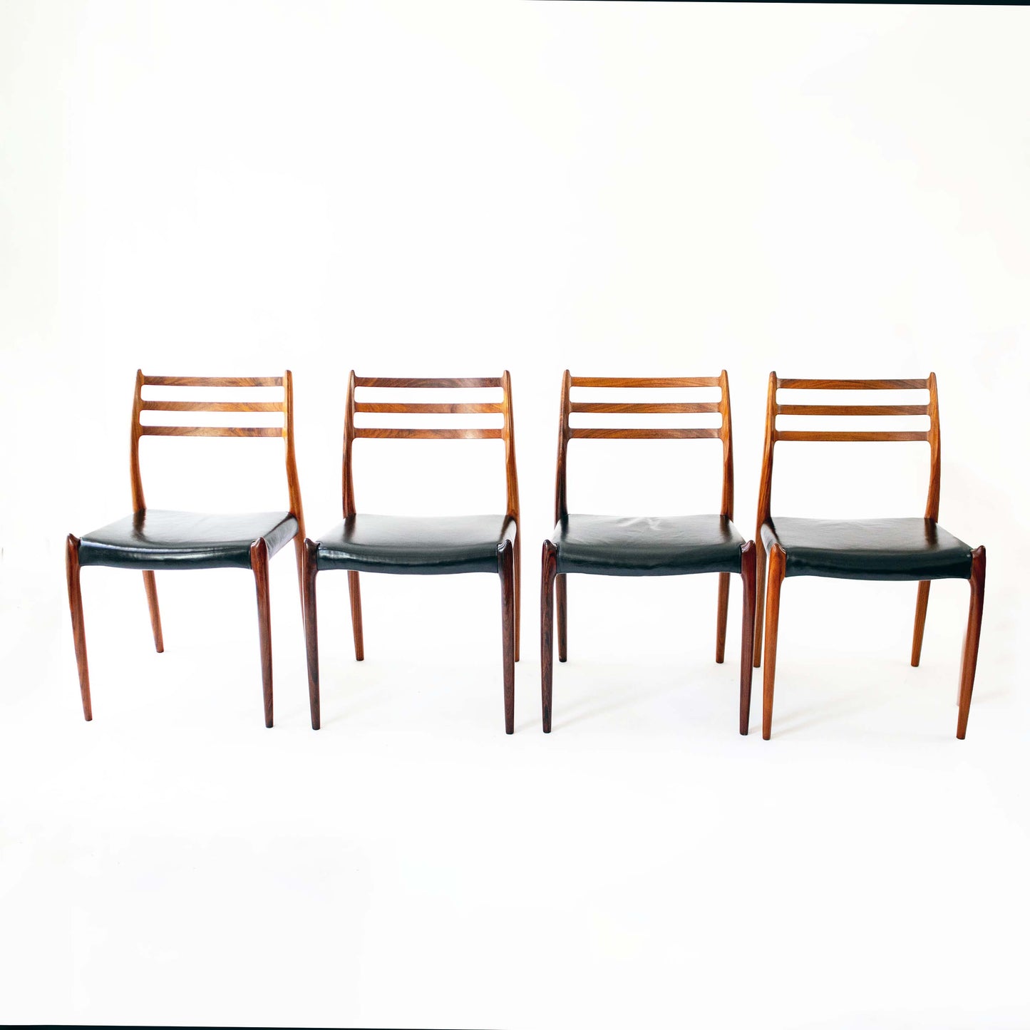 Vintage Esszimmerstuhl Modell 78 von Niels Otto Møller für J.L. Møllers Møbelfabrik Set von 8