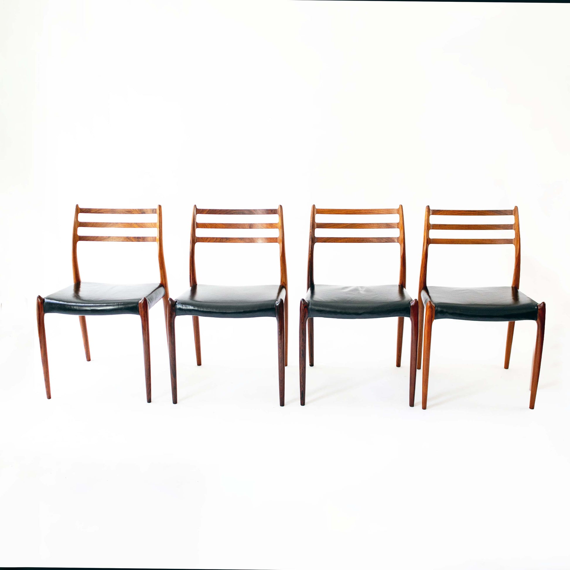 Vintage Esszimmerstuhl Modell 78 von Niels Otto Møller für J.L. Møllers Møbelfabrik Set von 8